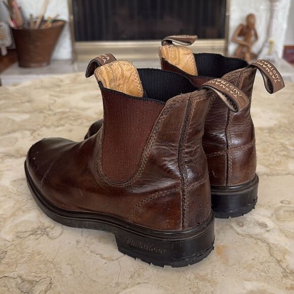 Blundstone Chisel Toe Leather Lined Chelsea Boots Stout Brown - Picture 7 of 14